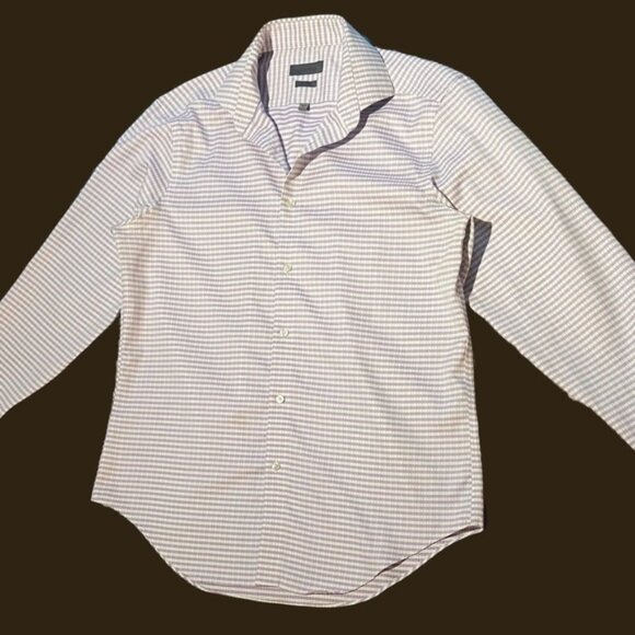 Calvin Klein Men 16 32/33  Purple Non Iron Slim Fit Long Sleeve Dress Shirt - Picture 3 of 9